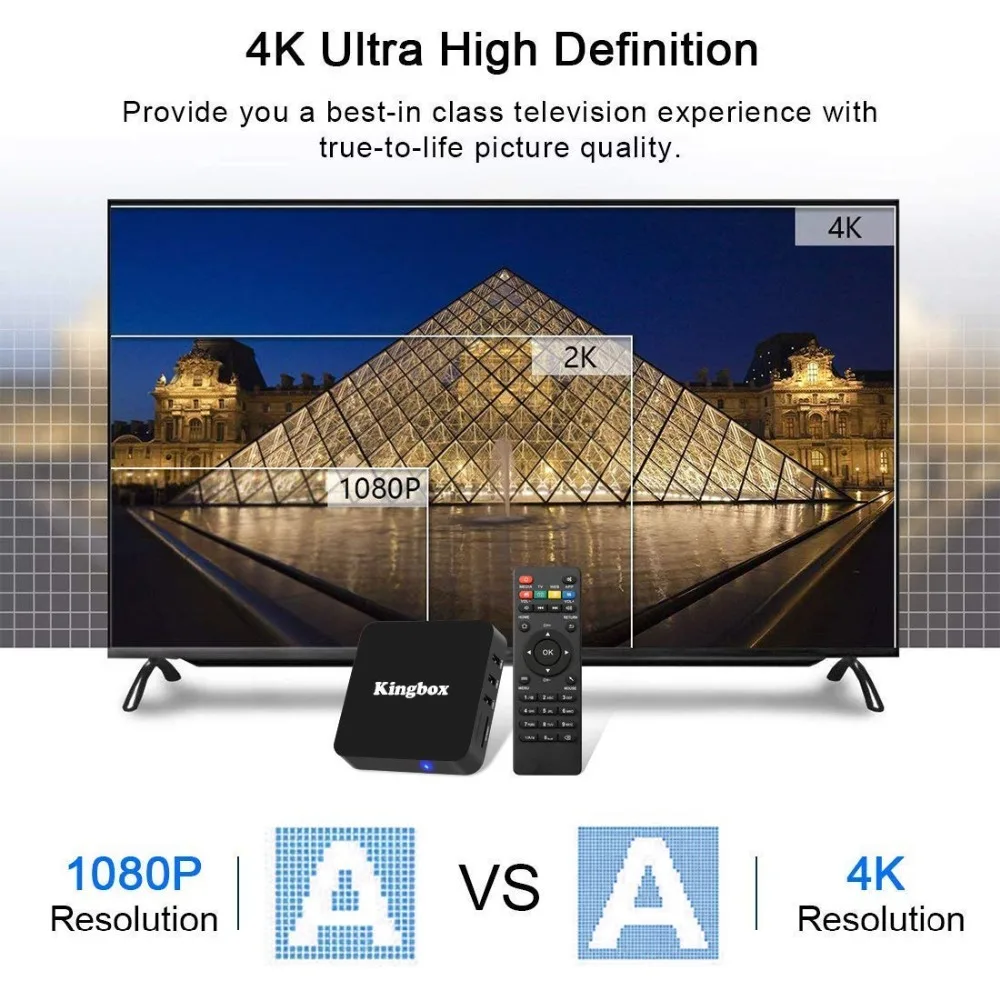 Smart Box ТВ 4 k 8 1 Android коробка K2 с 2 Гб Оперативная память 16 Встроенная Quad-Core Поддержка