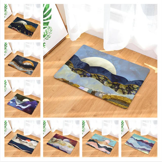 Геометрический Moon Mountain Peak коврик для ванной кухонный ковер декоративные