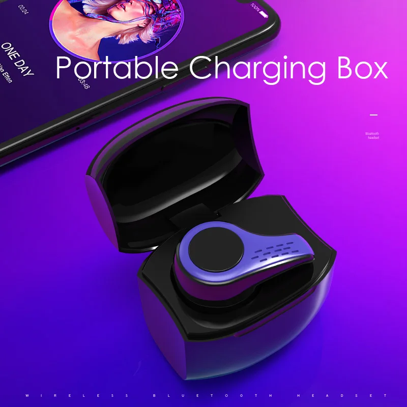 TWS стереонаушники с поддержкой Bluetooth 5 0 и зарядным футляром на 2200 мА · ч|Наушники