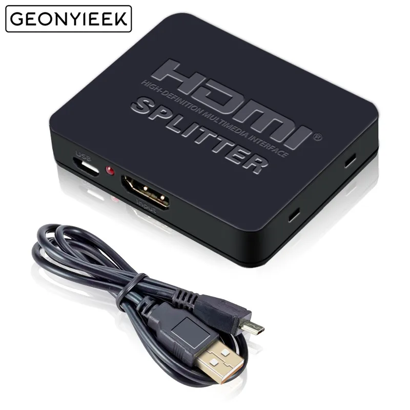 Сплиттер 4K HDMI 1x2 Full 3D 1080p HDCP сплиттер для зачистки 1 в 2 out усилитель сигнала питания
