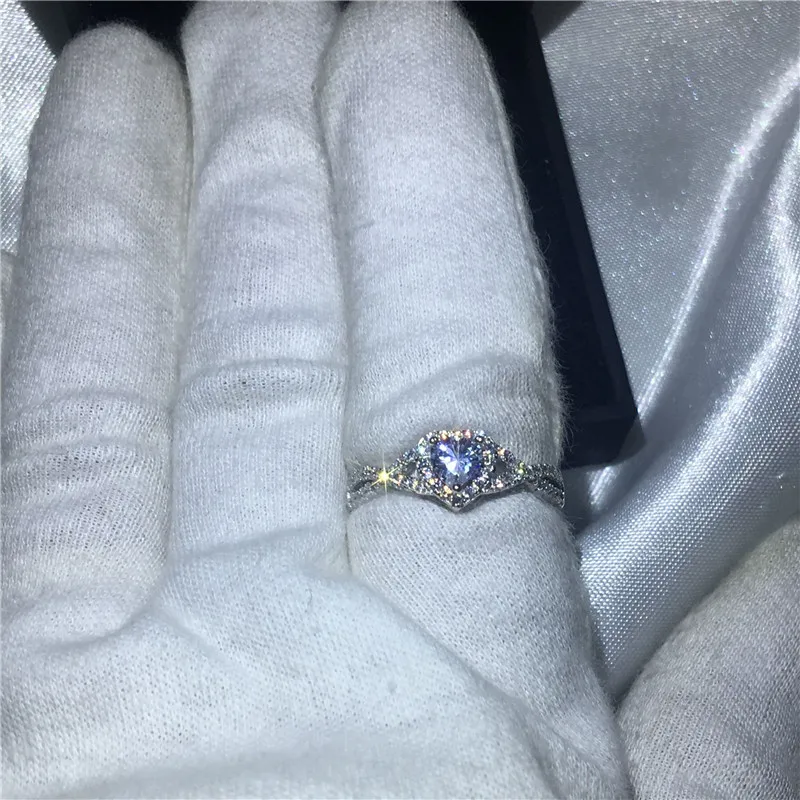 Женское серебряное кольцо в форме сердца 100% карат 5 А | Украшения и аксессуары