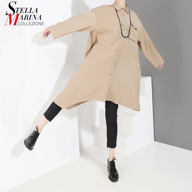 Новинка 2019 г. корейский стиль для женщин весенняя одежда одноцветное хаки черный