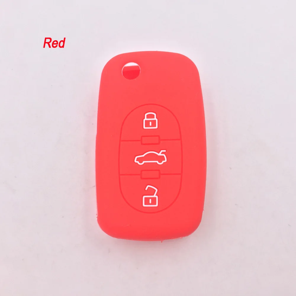 1 шт./лот новый автомобильный силиконовый чехол для брелка Audi A2 A3 A4 A6 A8 TT 3 кнопки