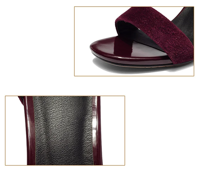 

High quality summer sandals square heels thick Suede Sandals, high 5.5CM and 7.5CM high heels are suitable for women of all ag