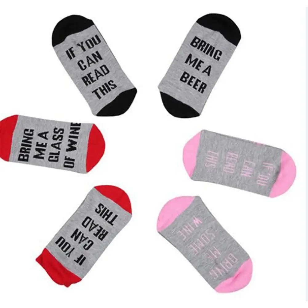 DSstyles 1 Pair Unisex Four seasons universal letters embroidered cotton tube socks wear non-slip breathable casual sports | Мужская