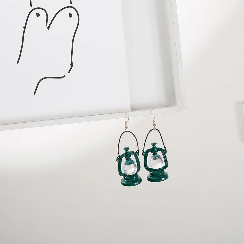 Специальные темно зеленые Висячие серьги для женщин bijoux femme винтажные стеклянные
