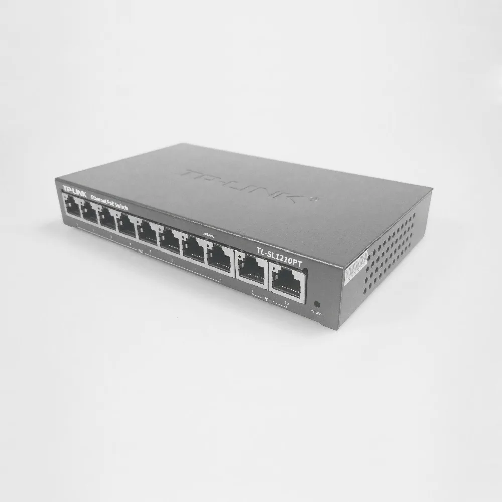 TP Link 10 портов Ethernet коммутатор стальной металлический 8 POE 1 порт гигабит SFP волокно