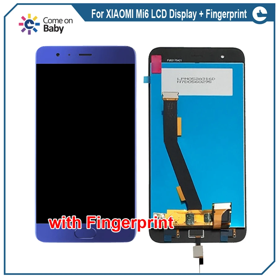 Nice quality For XIAOMI Mi6 LCD Display Mi 6 Touch Screen + Front-Mounted Fingerprint Digitizer Assembly 5.15&quot with / no frame |