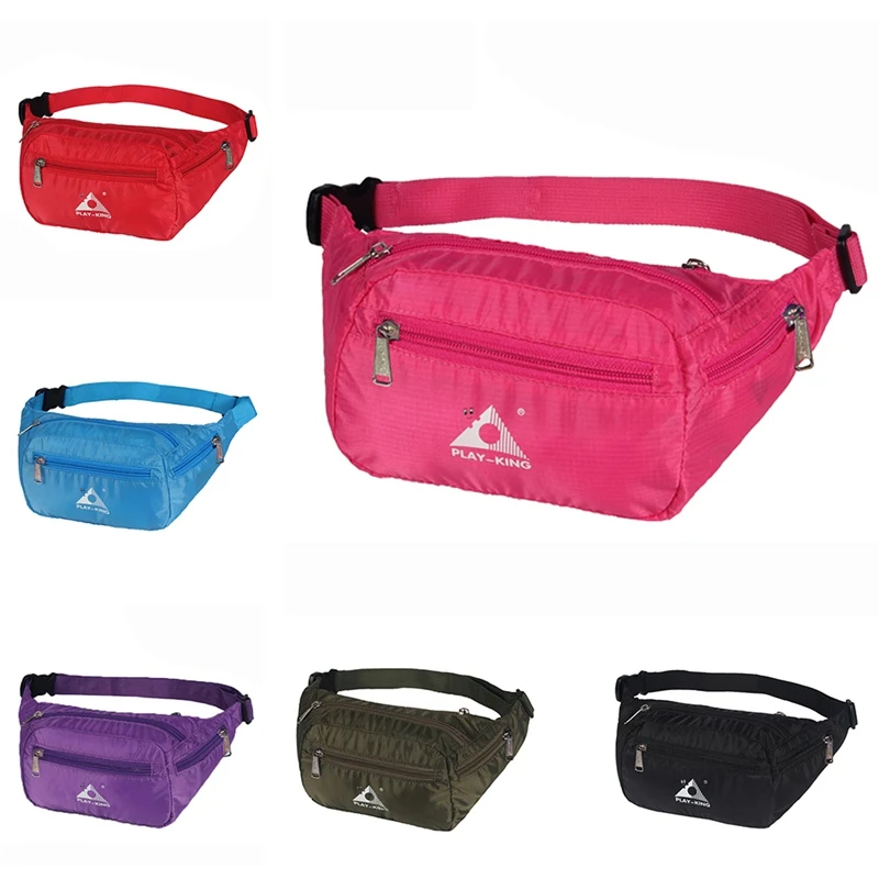 T Складная поясная сумка для женщин и мужчин черный пояс хранения денег с