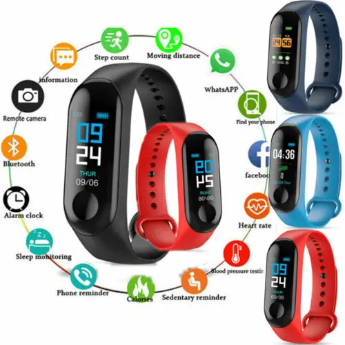 M3s Bluetooth Smart watch Heart Rate Blood Pressure Monitor Fitness Activity Tracker Sports Smart Band Wristbands Phone Mate