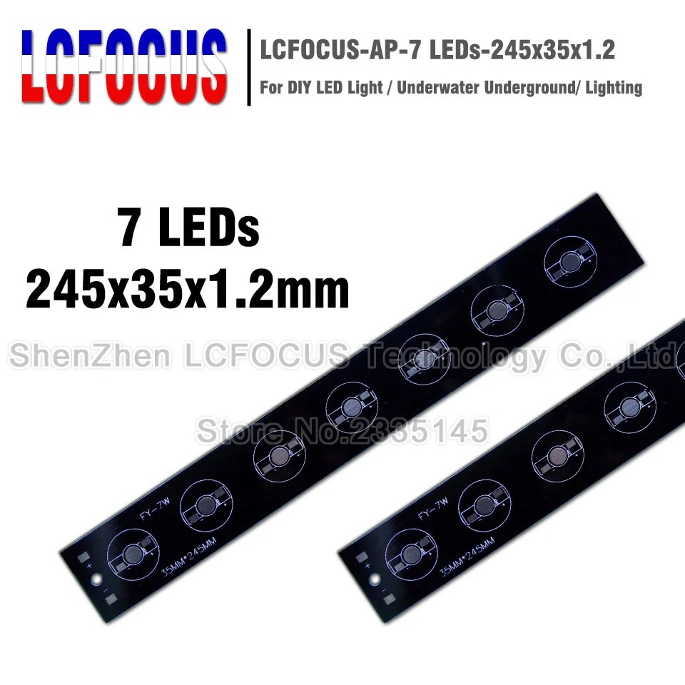 Светодиодная алюминиевая Базовая пластина PCB 7 Вт 21 245x35x1 2 мм pcb для 1 3 5 световые