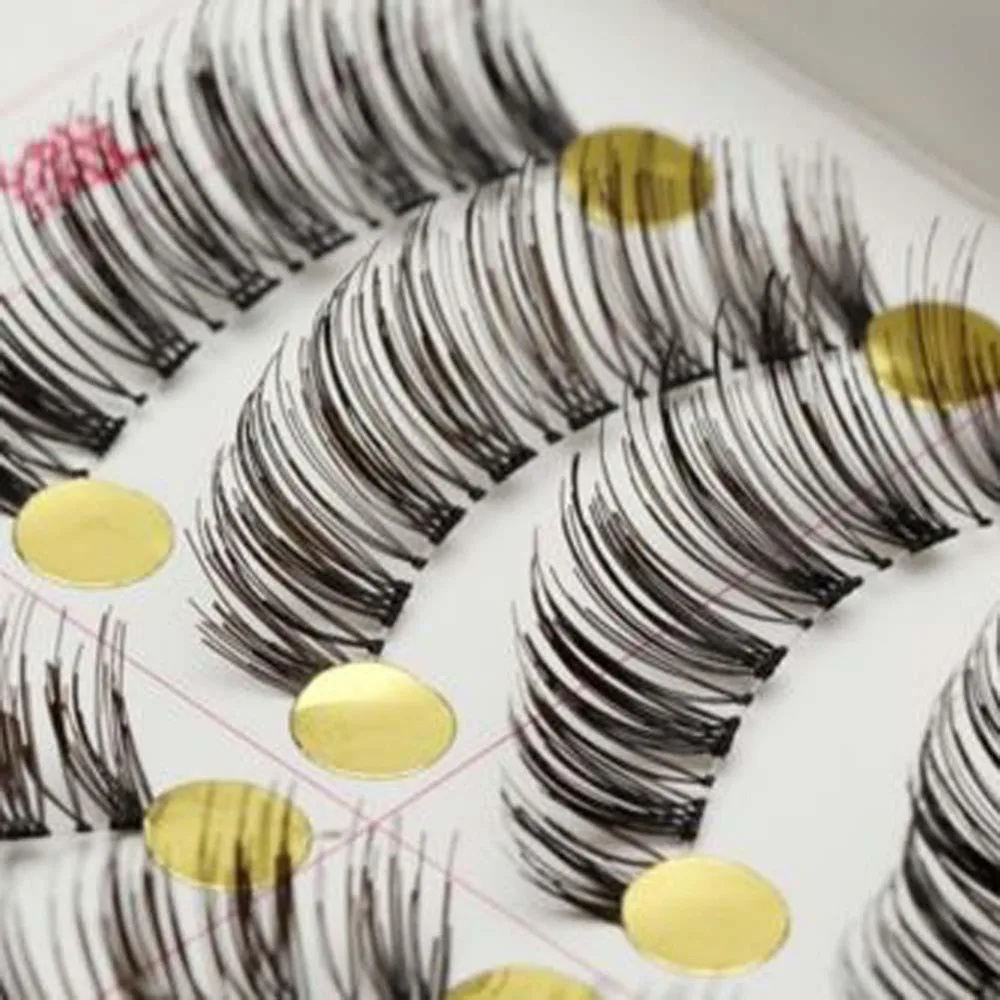 10 пар красивых длинных крестиков Мягкие Накладные ресницы макияж ручная работа