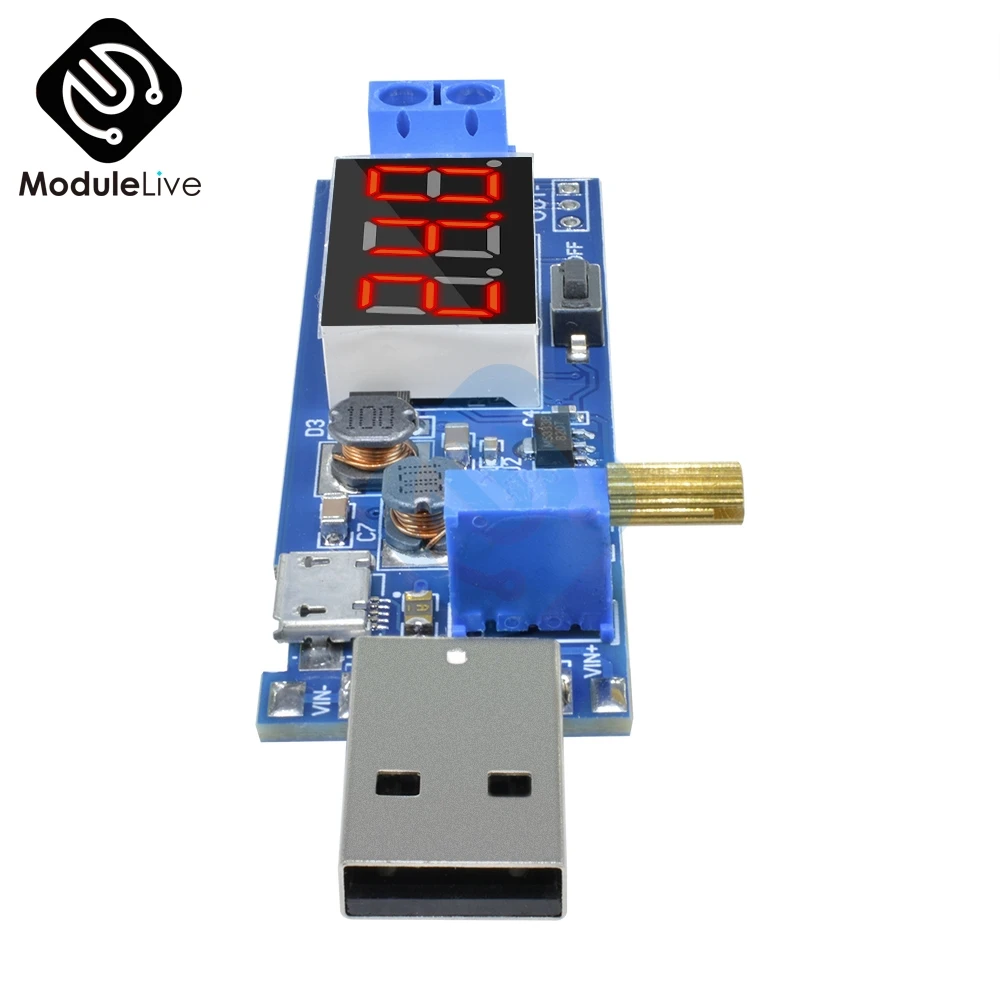 USB повышающий/уменьшающий модуль питания DC-DC 5 В до 3 В/12 Регулируемый понижающий