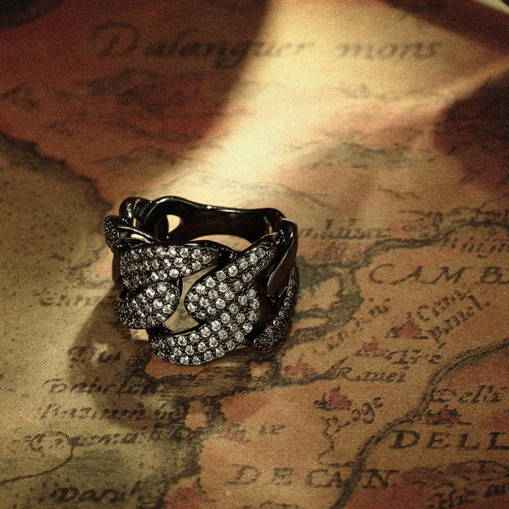 Viennois Цвет пистолета Размер Кольца для женщин Урожай Женский Ретро Кольцо Бренд