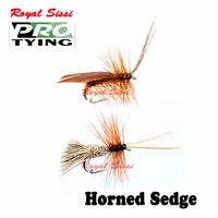 royal sissi pro 5pcs two optional styles 14 horned sedge stimulator dry flies surface feeder fly fishing grayling trout flies