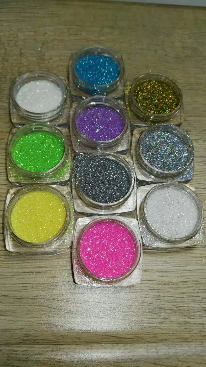 

5g/jar,10jars/set, Manicure Beauty 10Colors Nail Art Acrylic Glitter Strip UV Powder Dust Polish,KGP0144
