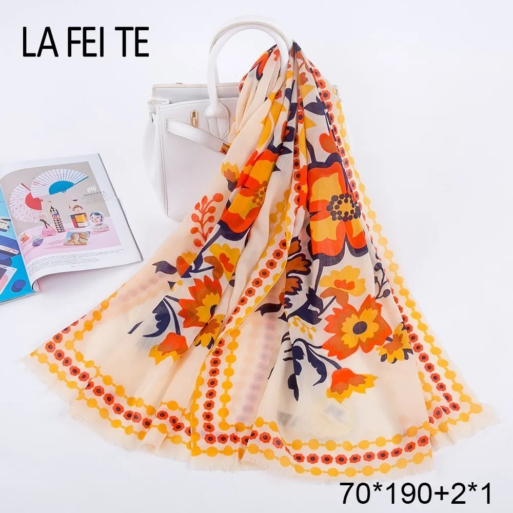 Роскошный женский 100% шерстяной Стандартный хиджаб палантин Женская шаль