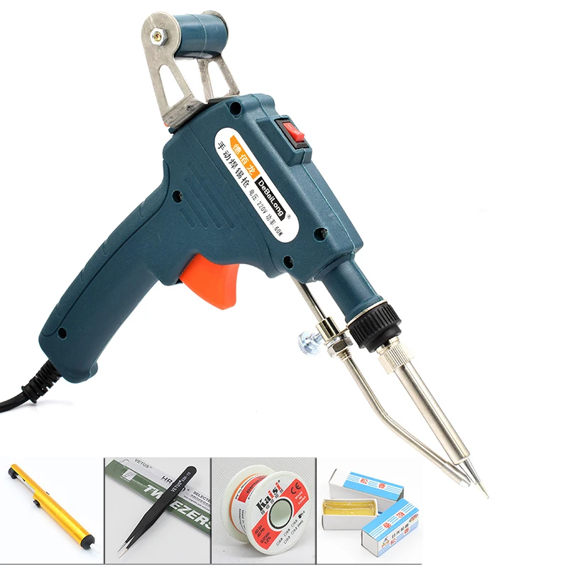 220 В 60 Вт оловянный паяльник Комплект Автоматическая отправка пистолет