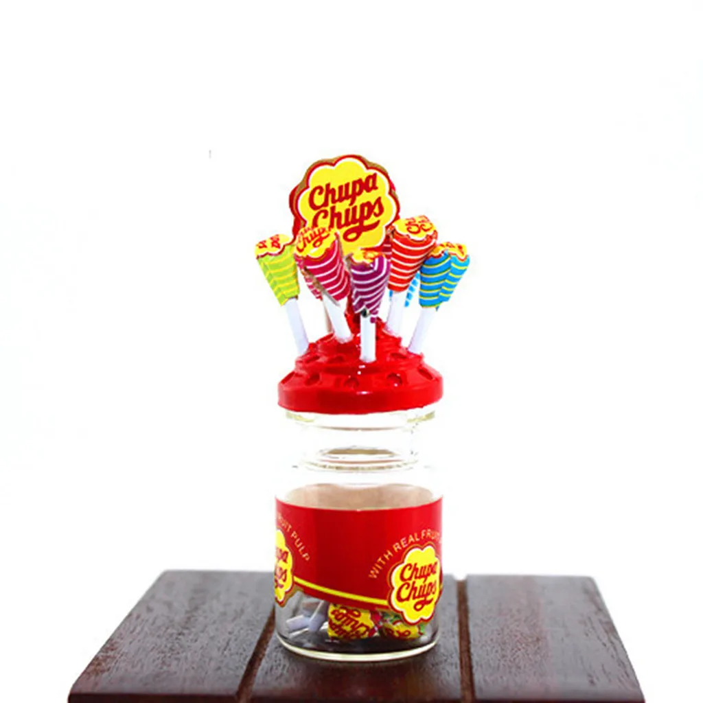 1:12 игрушечный домик Миниатюрный аналоговый еда мини леденец с держателем для