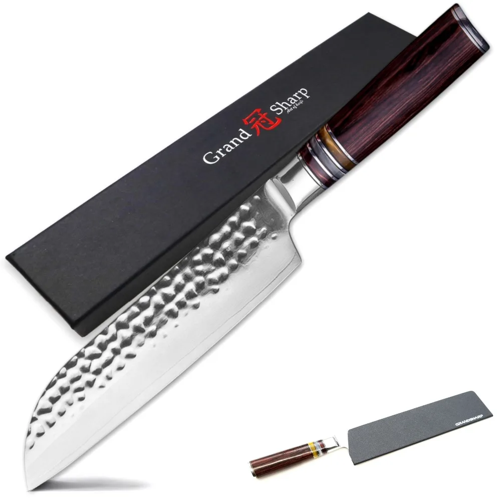 Дамасские кухонные ножи набор ножей из 2 частей vg10 японская сталь Santoku утилита шеф