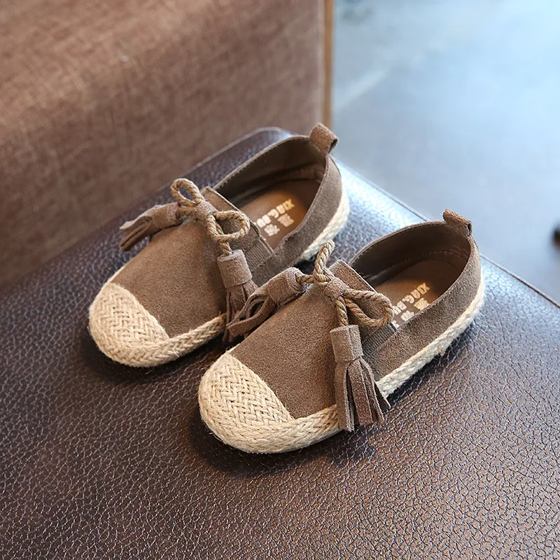 LIULIVERSON~Autumn Kids Casual Leather Shoes for Baby Boys British Flats Fringes Sneakers Girls Fisherman Sports Shoe | Детская одежда