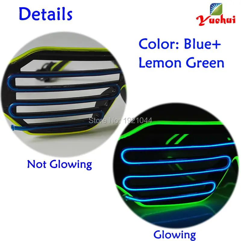 Многоцветный EL провода 100 шт. светодиодные неоновые светильники мигает затвора