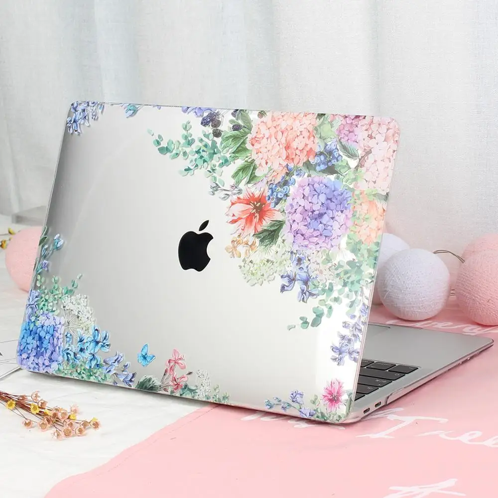 Цветочный чехол для ноутбука Macbook Air 11 13 13,3 жесткий пластиковый чехол для macbook New Pro 12 13 15 с сенсорной панелью retina