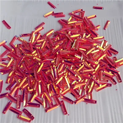 Melon Red 2000 шт./лот 3x14 мм прямоугольная чашка свободные блестки для обуви, кепки и одежды Швейные материалы для украшения/свадебные аксессуары для красоты - Цвет: Melon Red
