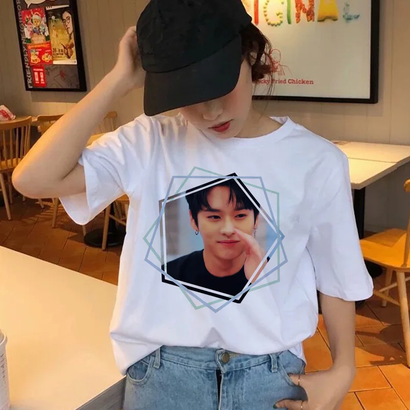 Женская футболка StrayKids, футболка с короткими рукавами, топы в стиле хип-хоп, Harajuku, футболка, топы, футболки в стиле хип-хоп, Женская Повседневная футболка