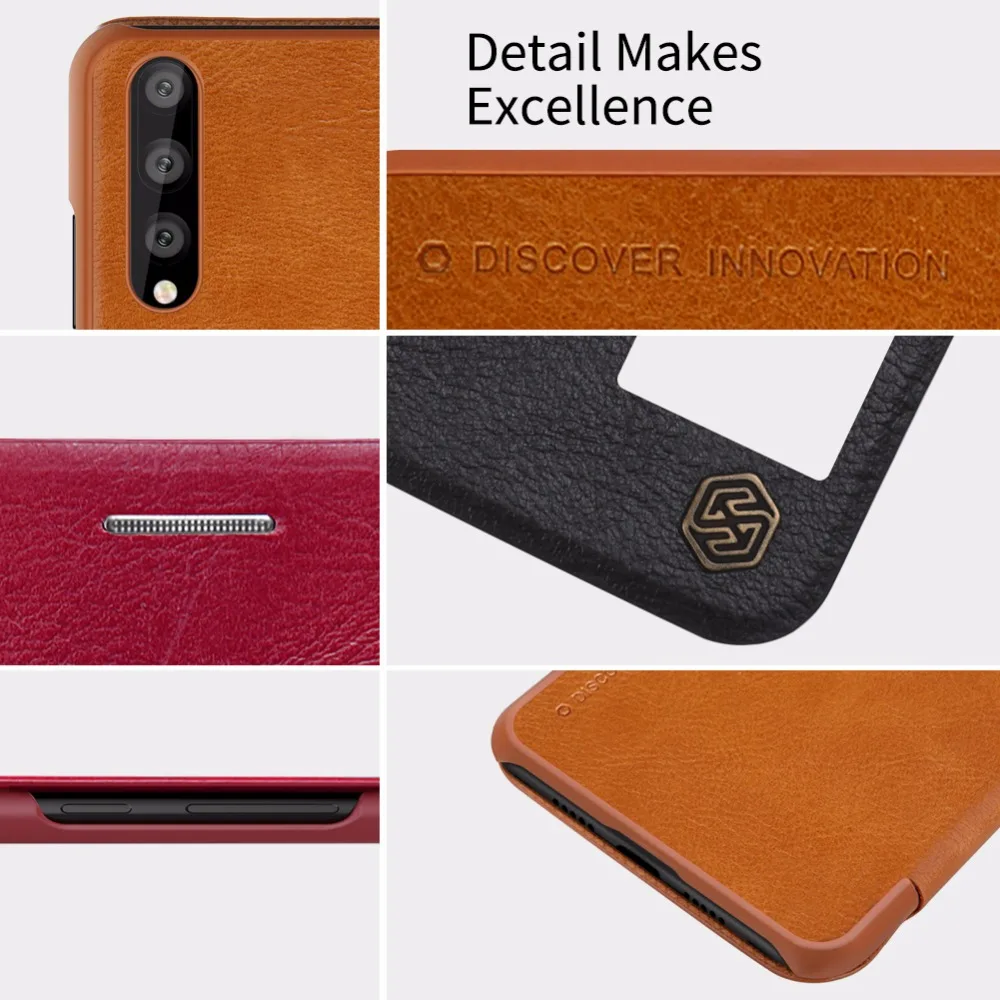 Чехол для huawei P10 Plus P20 Pro, умный чехол Nillkin QIN, роскошный кожаный чехол, защитный флип-чехол с функцией пробуждения/сна