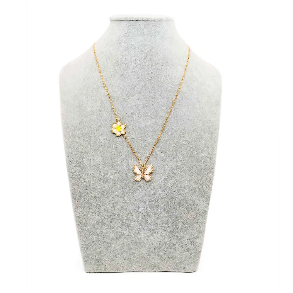 Go2boho Perles MIYUKI ожерелье s женское колье подвеска ожерелья в виде бабочки Ювелирные изделия Чокер в подарок ручная работа нержавеющая сталь Золотая цепь