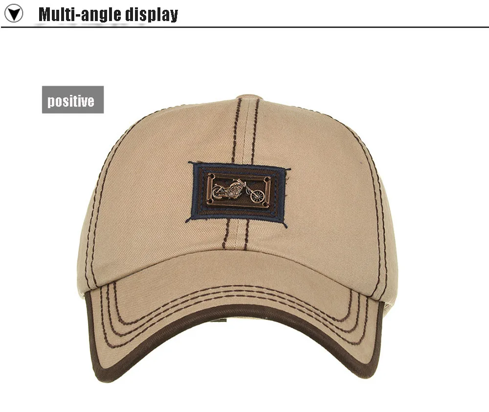 Брендовая хлопковая бейсбольная кепка с эффектом потертости мотоциклетная