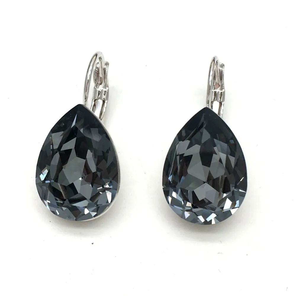 Милые серьги подвески Ms betti с кристаллом в форме груши от swarovski 2019 подарок на день