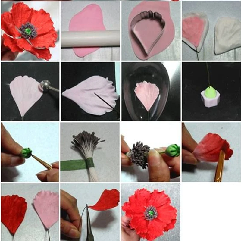 Большая форма для макового цветка инструмент украшения торта из помадки