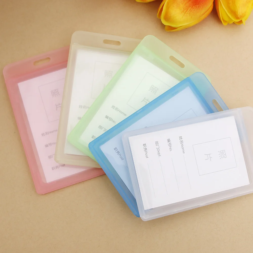 

1pcs Acrylic Transparent Bank Credit Card Holders High quality Badge holder Crystal Card Bus ID holders Plastic Without Lanyard