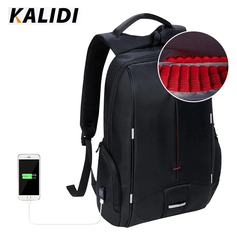 Kalidi Водонепроницаемый рюкзак для ноутбука зарядка через USB Повседневное Daypacks 15 дюймов до 17.3 дюймов Рюкзак Для мужчин школьный рюкзак для подростков рюкзак мужской рюкзак детский