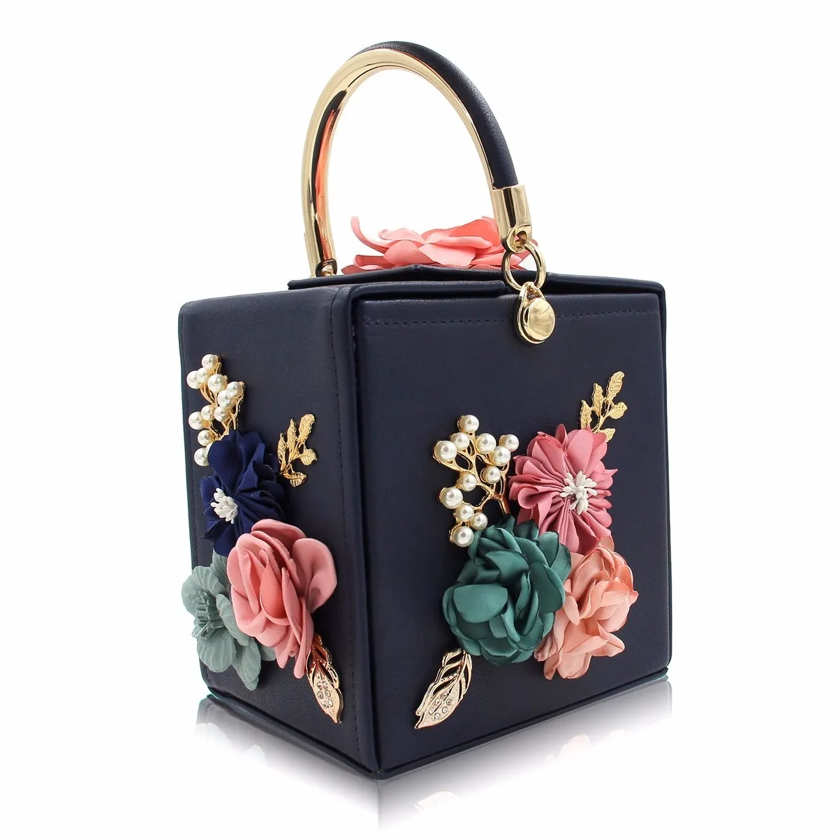 2018 New Fashion Flower Women Handbags Wedding Clutch Ladies Evening Bag Blue Shoulder Bags Day Clutches Pu Leather Luxury | Багаж и сумки