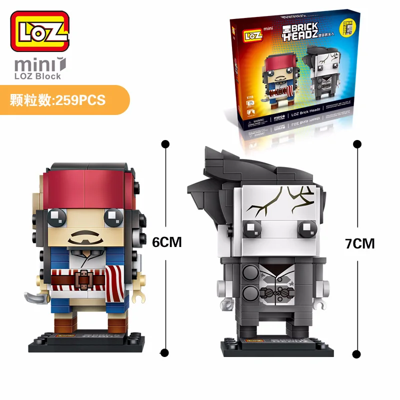 LOZ Mini Blocs S'assemblent Capitaine Пиратская фигурка Briques Bricolage Mignon Jouets Enfants de Construction Poupees|blocs