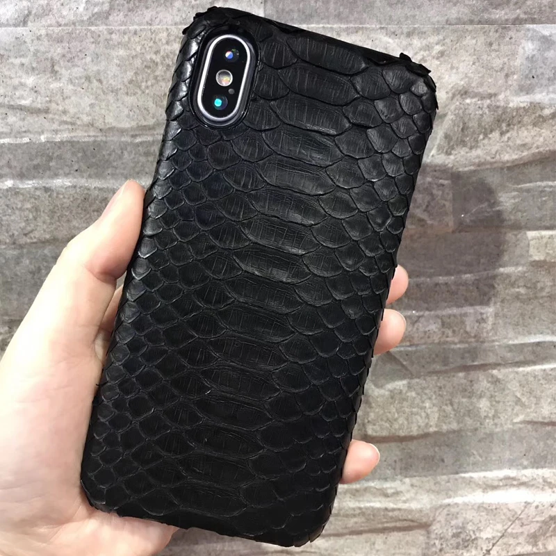 Роскошный чехол из натуральной кожи питона для iPhone X, чехол из натуральной змеиной кожи, чехол для iPhone X, чехол s, чехлы
