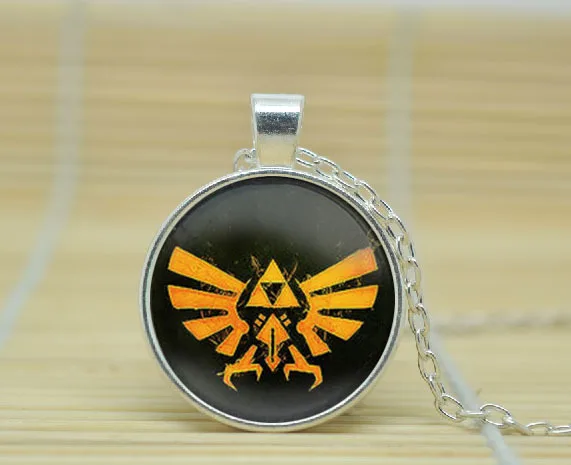 10 шт. легенда о Zelda ожерелье Triforce ювелирные изделия независимые кулон стекло