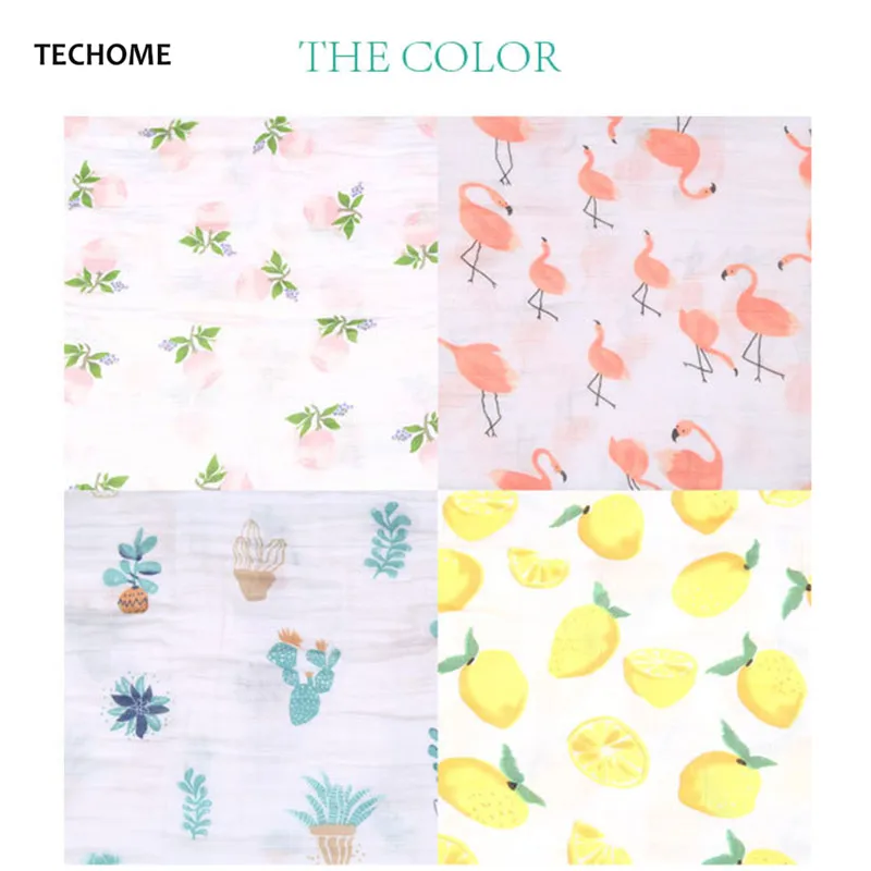 Повязка на голову детская хлопковая мягкая с рисунком фламинго кактуса|baby