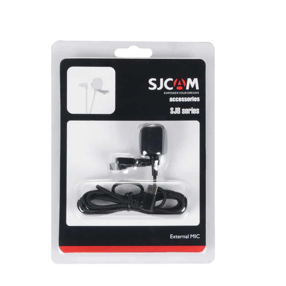 100% оригинальные аксессуары для SJCAM внешний микрофон Микрофон серии SJ8 Pro /SJ8 Plus Air