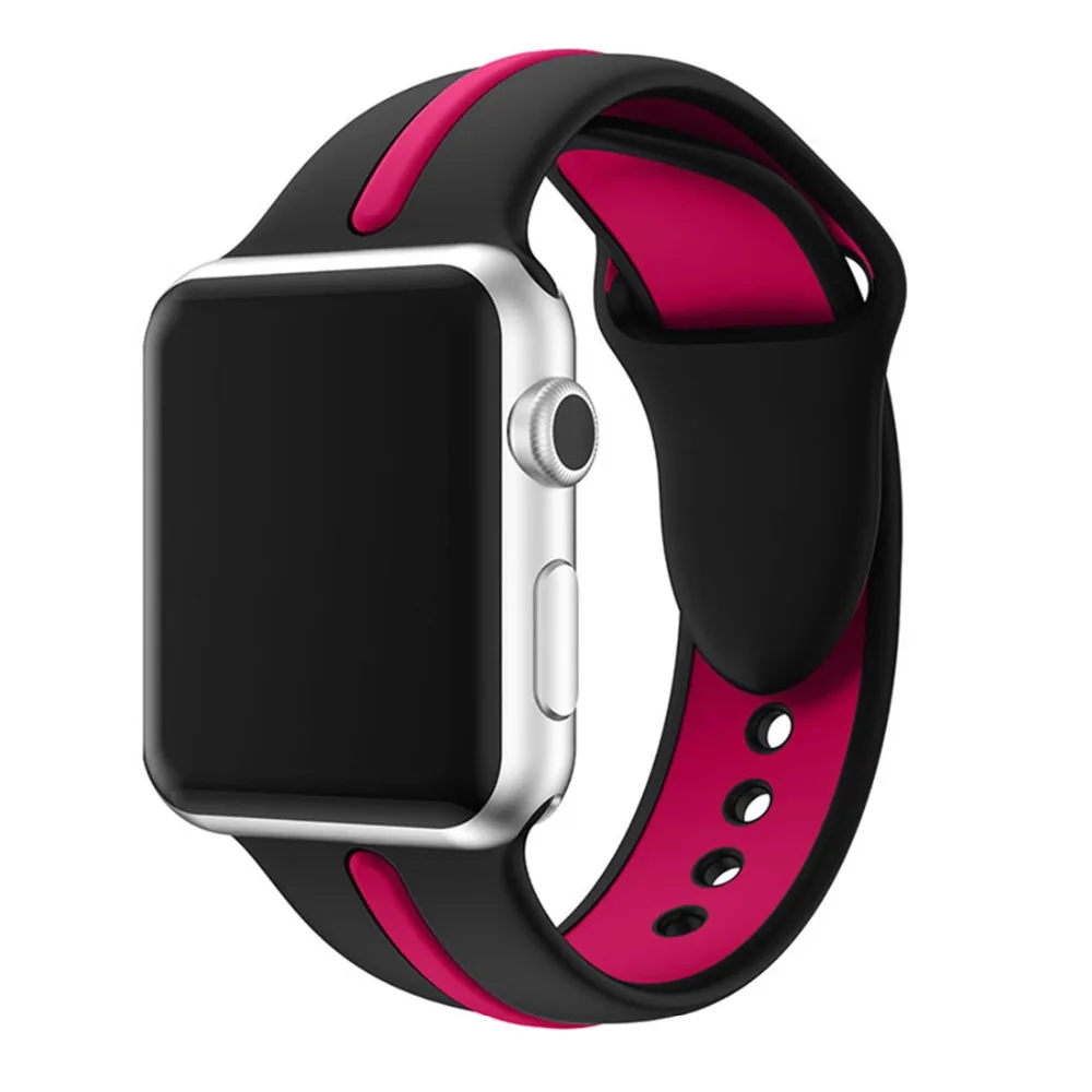 Хохлатый спортивный ремешок для apple watch 42 мм/38 мм iwatch серии 3 2 1 резиновый браслет