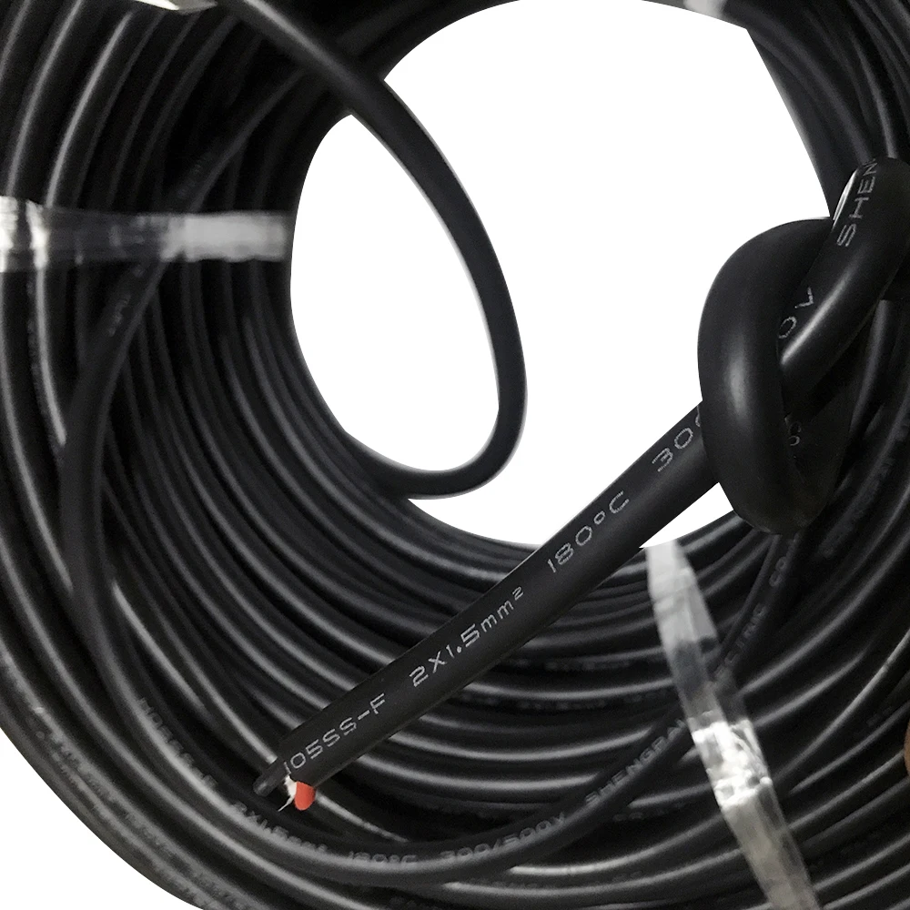 15AWG 2 ядра 1 5 мм2 силиконовый провод изоляционный гибкий изолированный черный