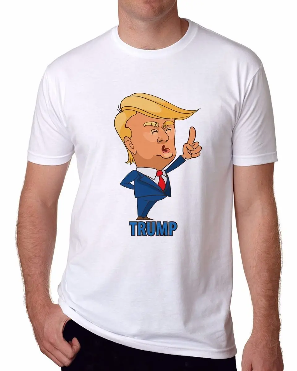 2018 новые летние рубашки печати Новый Дональд Трамп белая футболка мягкий Для