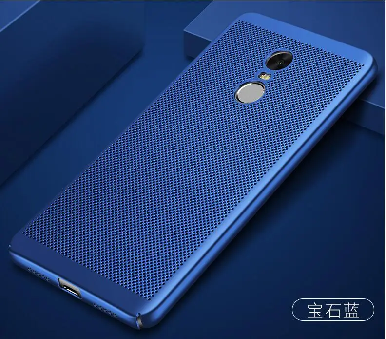 Blue Теплоотвод чехол для телефона s для Xiaomi Redmi Note 4X4 чехол 3S Жесткий задний ПК Полный Чехол для Xiaomi Redmi 4 4X4 Pro Redmi 4A чехол - Цвет: Blue