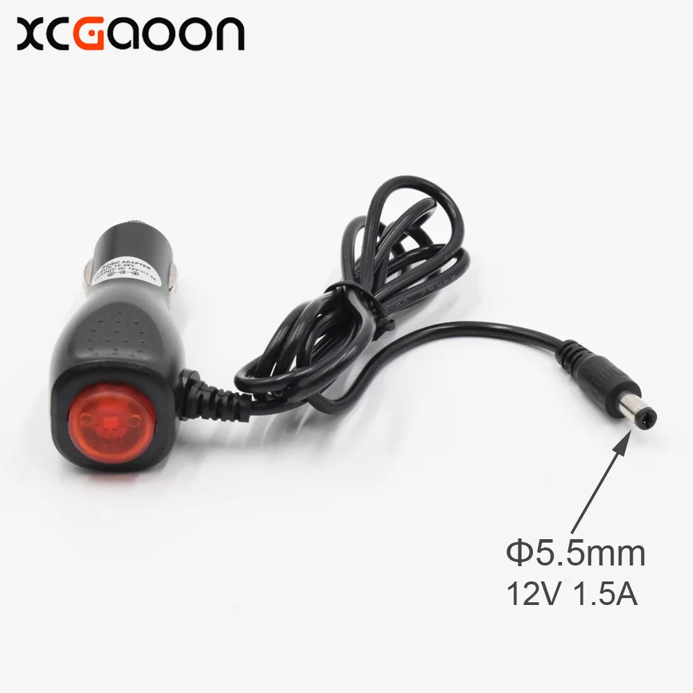 XCGaoon диаметр 5 мм Порт 12V 1.5A автомобильное зарядное устройство адаптер с