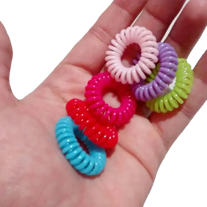 

5 Pieces Women Cute Elastic Hair Bands Telephone Line Ponytail Holder Lovely Hair Rope Rubber Band Haar Accessories