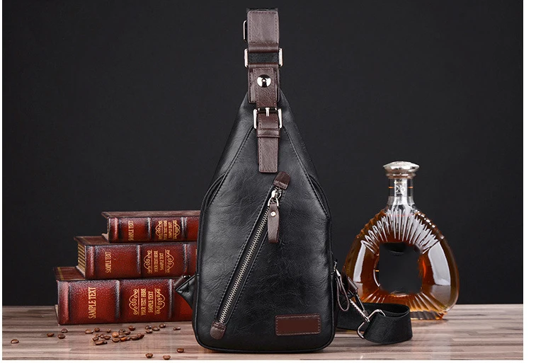 Из искусственной кожи мужские сумки груди модные Crossbody Travel Bag человек кражи сумка мужской один ремешок сумка поясная