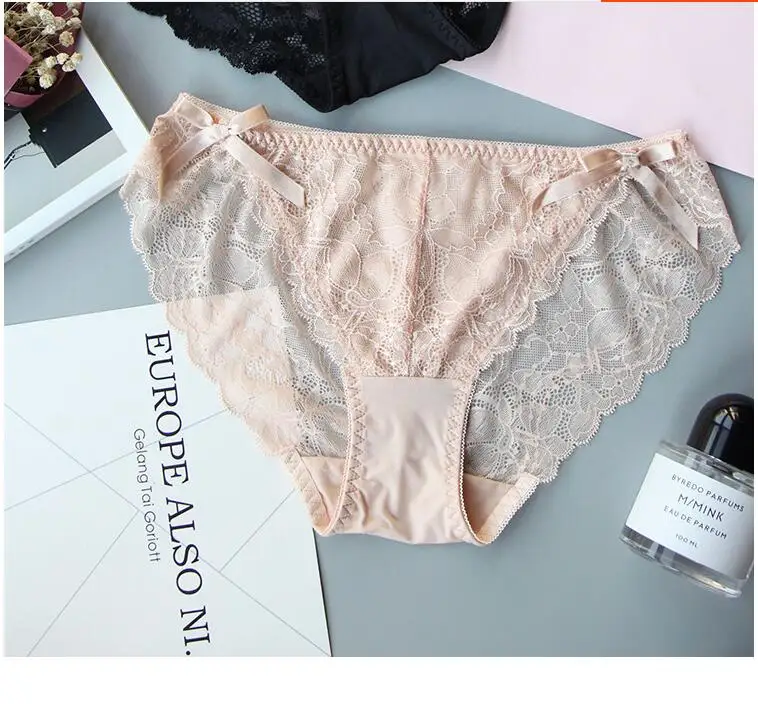 Трусики женские кружевные с бантом и жемчугом в японском стиле|pearl underwear|underwear